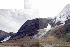 20 Tatei Ridge, Rearguard Mountain, Berg Glacier, Mount Robson Emperor Face, Mist Glacier From Berg Lake Trail Just After Berg Lake.jpg